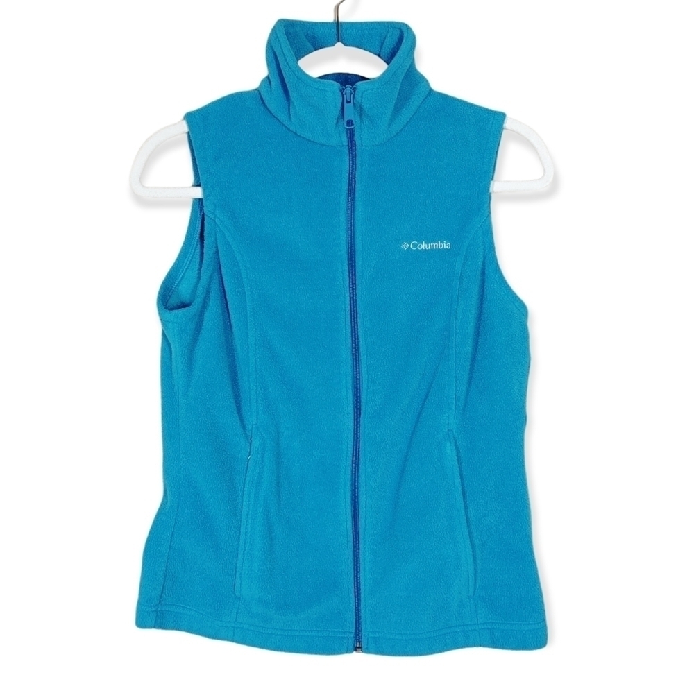 Columbia Blue Fleece Vest Small